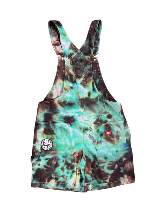Muddy Galaxy Short Overalls – Hand-Dyed Ice Dye Fashion by Eli’s Dyes