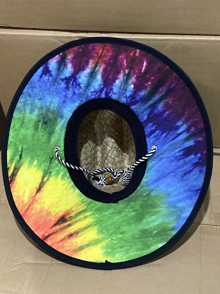 Tie-Dye Straw Hat