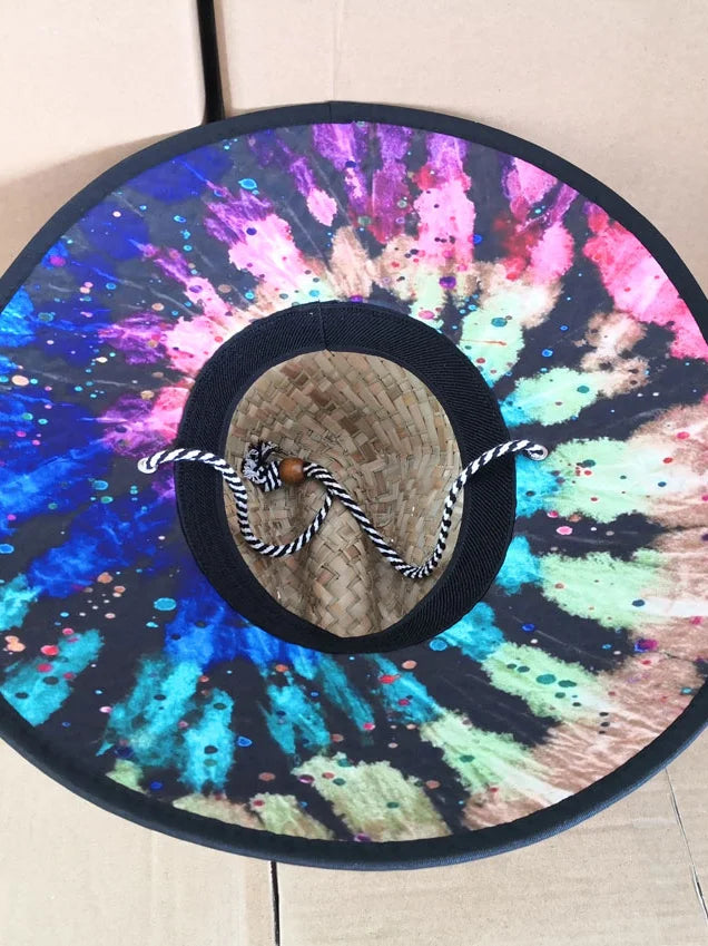 Tie-Dye Straw Hat
