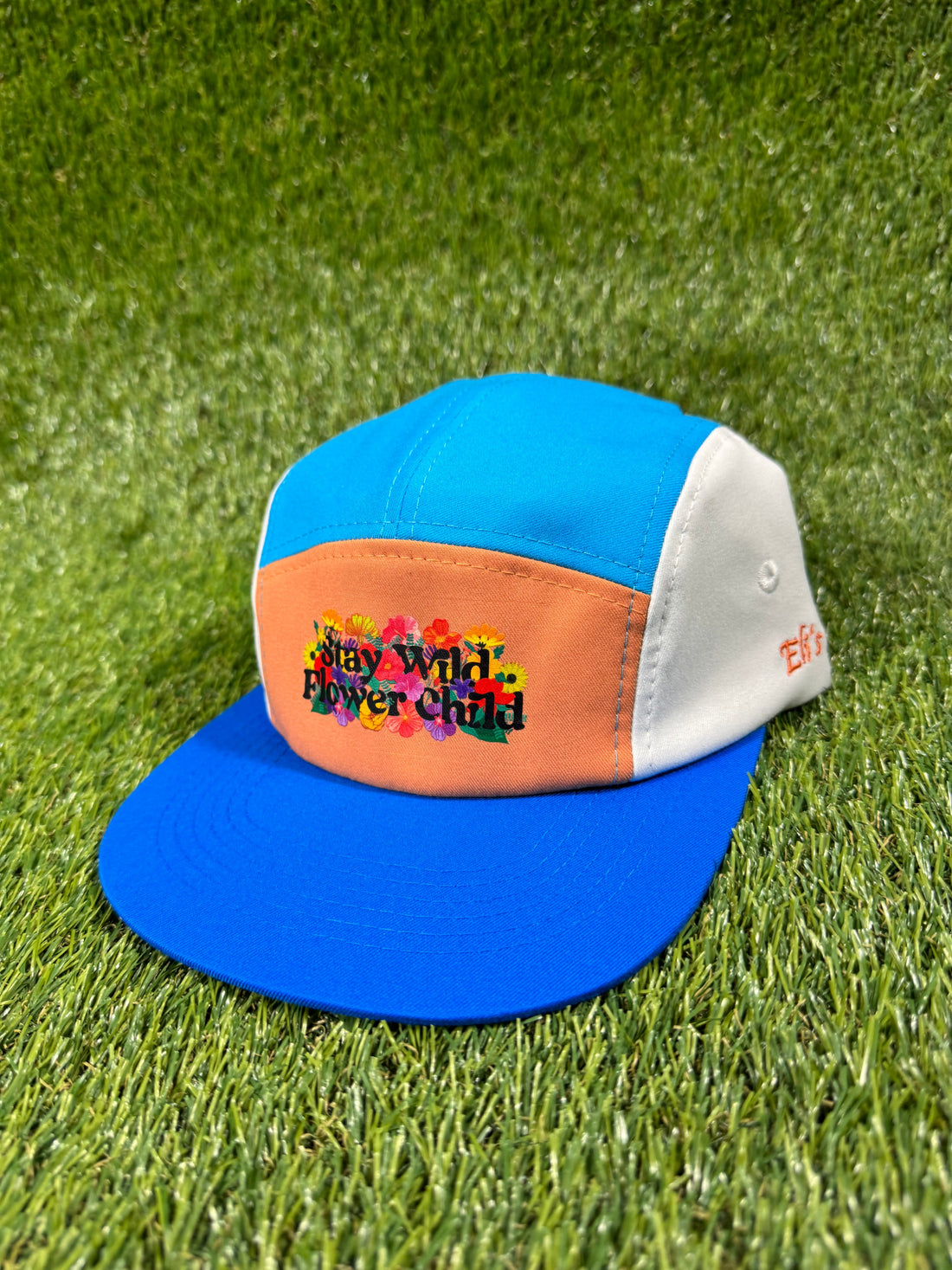 Stay Wild Flower Child Hat – Vibrant 5-Panel Cap for Free Spirits