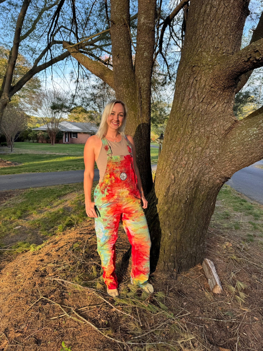 Rainbow Delight Overalls – Bright Tie-Dye Overalls Full of Color & Joy