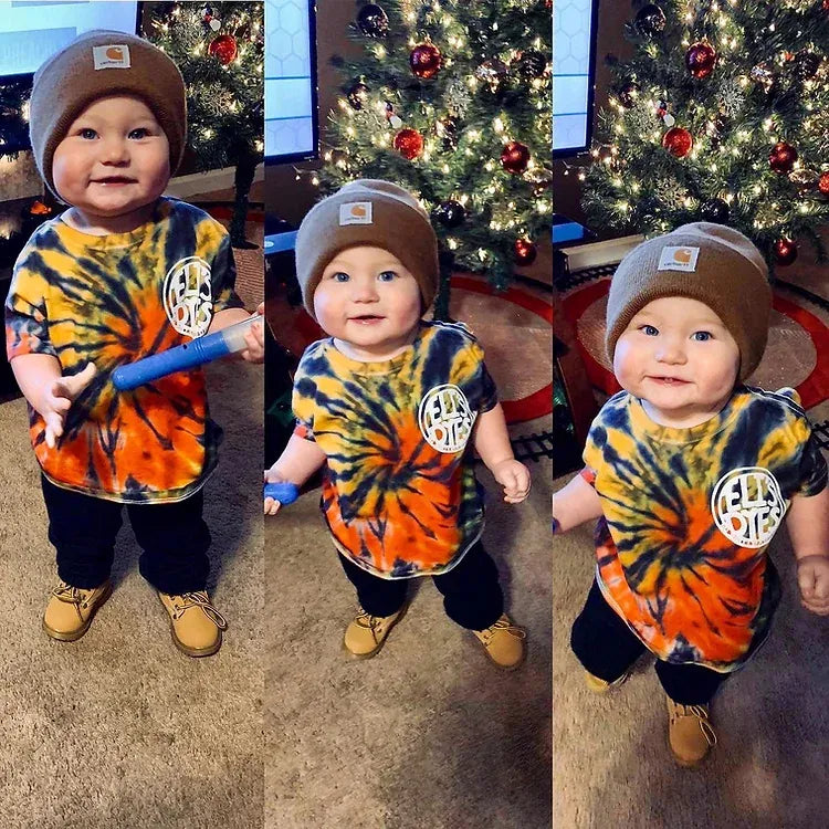 Toddler Custom T-Shirt | Colorful Tie-Dye Tee for Kids