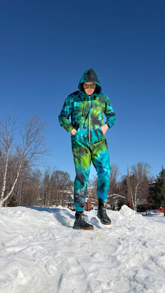 Mossy River Onesie – Cozy Tie-Dye Comfort for Every Adventure