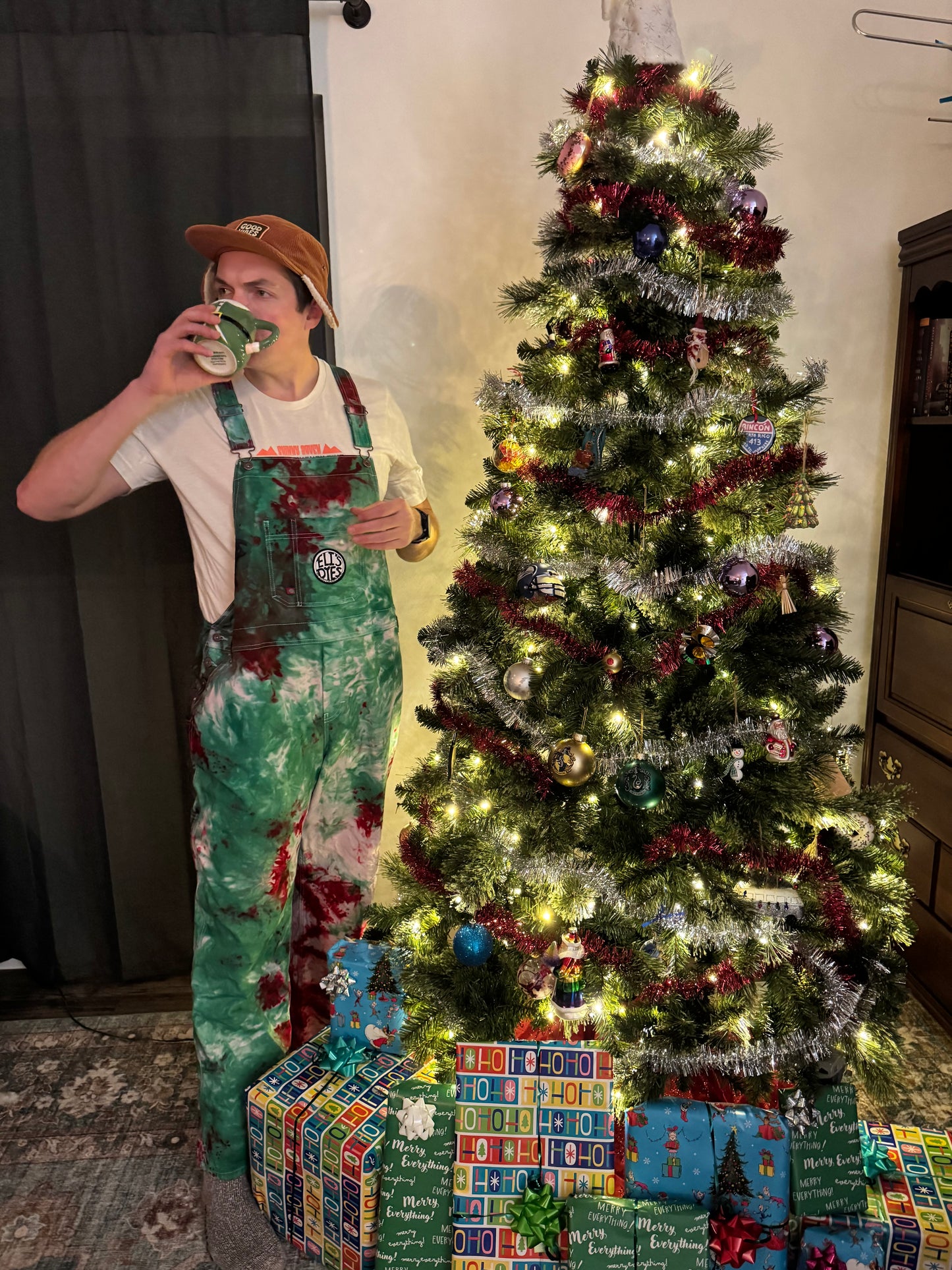 Xmas themed overalls